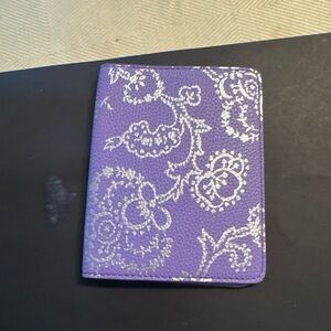 Vera Bradley Lavender Faux Leather Passport Cover